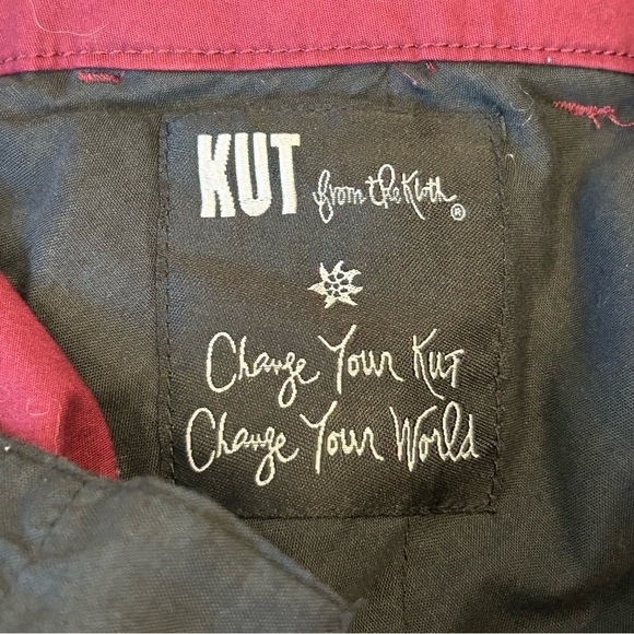 Kut from the Kloth Women's Burgundy Capris - Picture 4 of 6